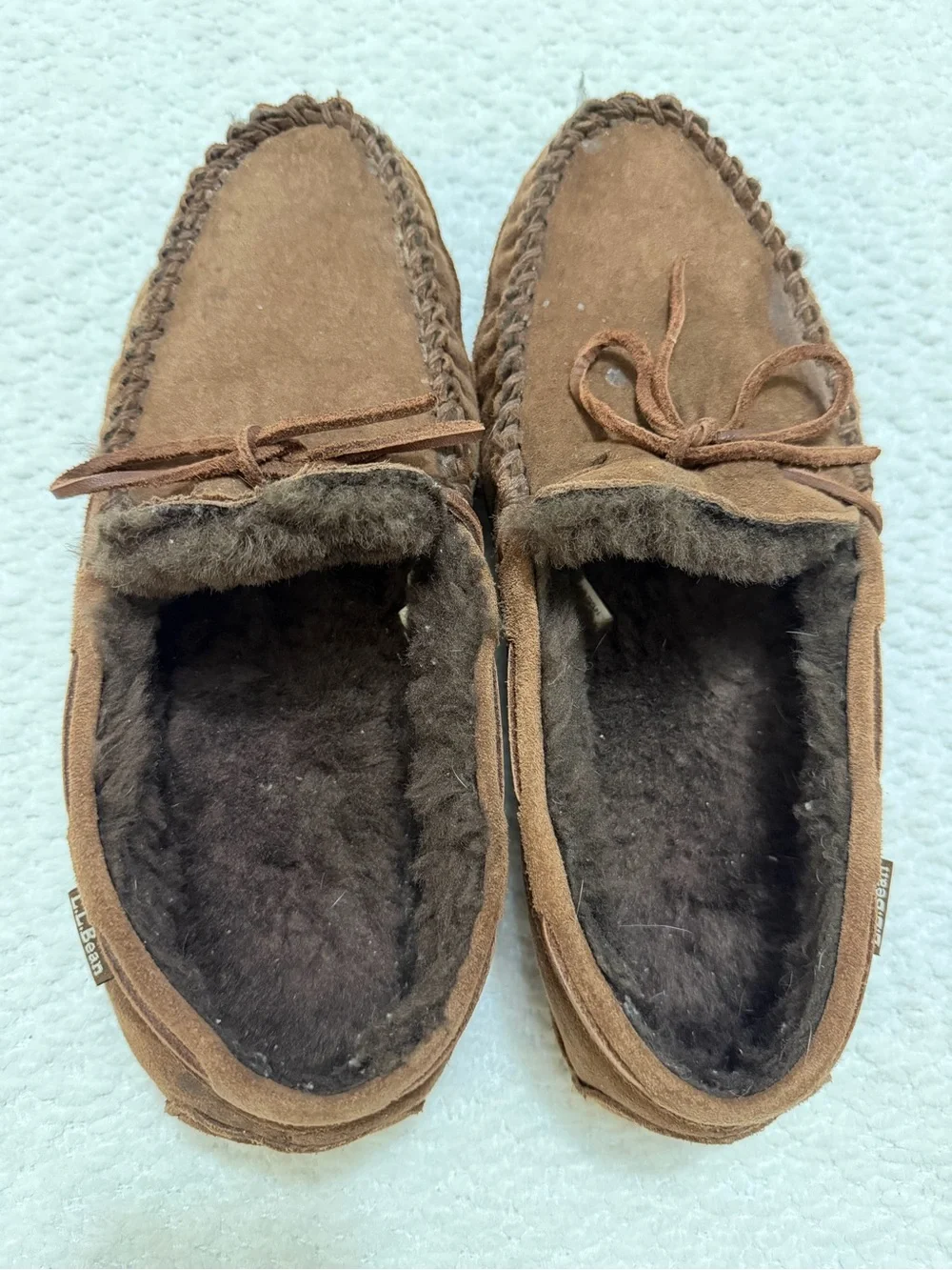 L.L. Bean Wicked Good Moccasins Dark Brown Slippers Men’s Size 11